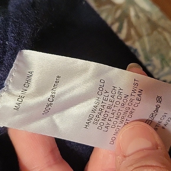 Quince Men's Mongolian Cashmere Full Zip Hoodie Jacket NAVY - Picture 10 of 10